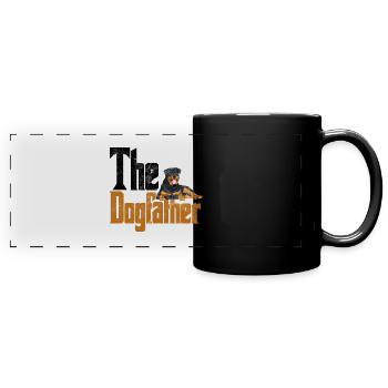 Dog Rottweiler father dogfather godfather love of animals - Full Colour Panoramic Mug - black - Front
