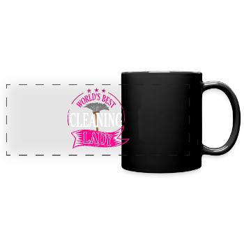 Femme de ménage - Mug panoramique uni - noir - Devant