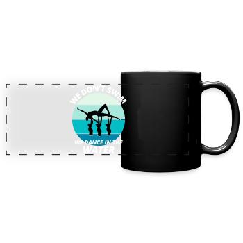 Nageur synchro Nageur Natation synchronisée Drôle - Mug panoramique uni - noir - Devant