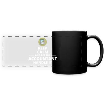 Buchhalter Buchhaltung Cpa Lustiges Sprichwort Geschenk - Panorama-Tasse farbig - Schwarz - Vorne