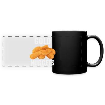 Chicken Nuggets Fast Food Lustiger Spruch - Panorama-Tasse farbig - Schwarz - Vorne