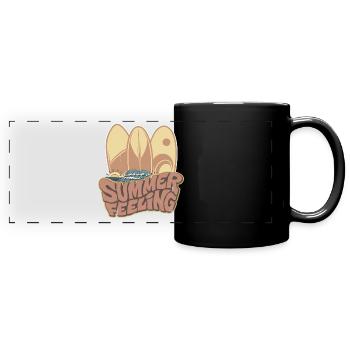 Summer Feeling - Panorama-Tasse farbig - Schwarz - Vorne