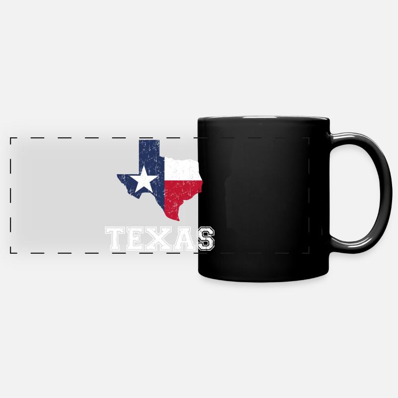 Texas - Panorama-Tasse farbig - Schwarz