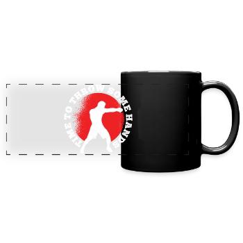 Boxsport Boxing - Panorama-Tasse farbig - Schwarz - Vorne