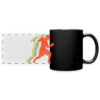 Boxsport Boxing - Panorama-Tasse farbig - Schwarz - Vorne