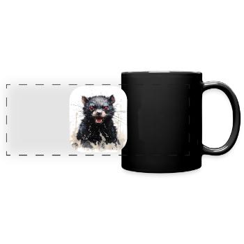 Tasmanian devil - Full Colour Panoramic Mug - black - Front