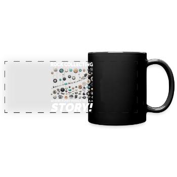 Pebble Rock Collecting Collector Geology Rockhound - Full Colour Panoramic Mug - black - Front