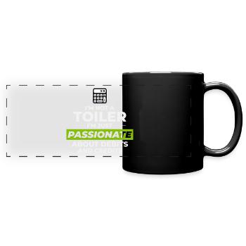 Passionate Accountant Debits Credits Funny Humor - Full Colour Panoramic Mug - black - Front