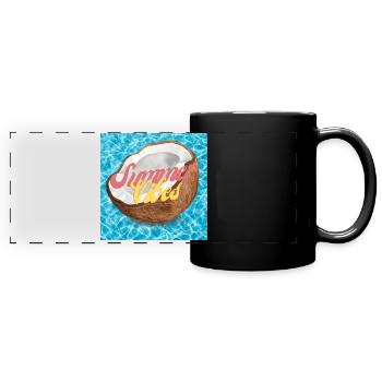 Summer Vibes - Full Colour Panoramic Mug - black - Front