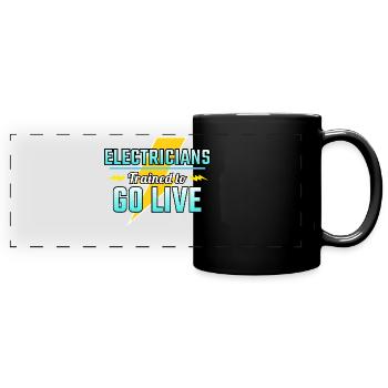 Electrician Humor Electrical Technician Engineer - Full Colour Panoramic Mug - black - Front
