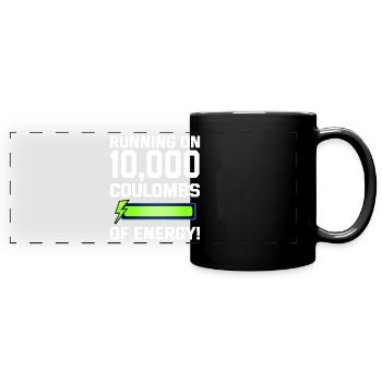 Elektriker Humor Elektrotechniker Ingenieur - Panorama-Tasse farbig - Schwarz - Vorne