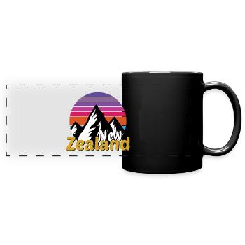 new zealand - Panorama-Tasse farbig - Schwarz - Vorne