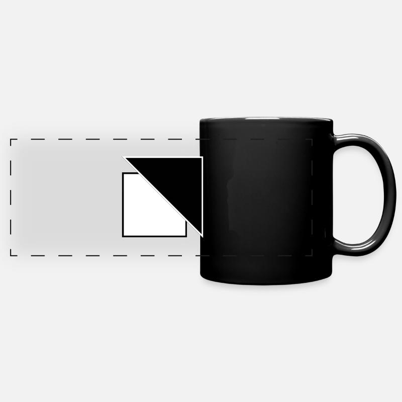 Carré et triangle - formes et symboles - Mug panoramique uni - noir