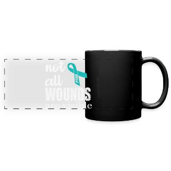 Toutes les blessures ne sont pas visibles SSPT - Mug panoramique uni - noir - Devant
