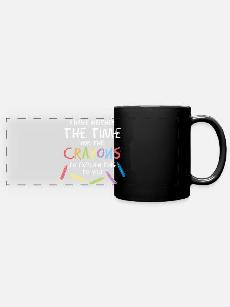 Buntstifte Grafik - Panorama-Tasse farbig - Schwarz
