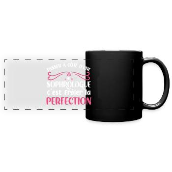 Sophrologue humour métier idée cadeau professions - Mug panoramique uni - noir - Devant