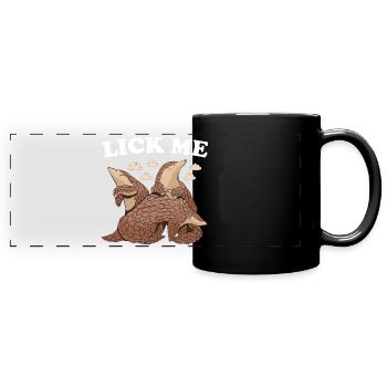 Lèche-moi Pangolin - Mug panoramique uni - noir - Devant