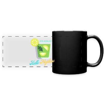 Hello mojito - Mug panoramique uni - noir - Devant