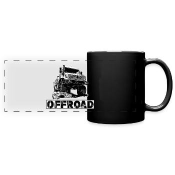 Unimog - Oldtimer - Offroad - Dispositif moteur universel - Mug panoramique uni - noir - Devant