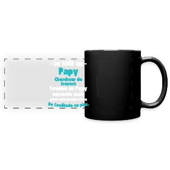 Papy Chercheur de Trésors - Mug panoramique uni - noir - Devant