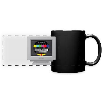 CRT Design - No signal (Mire) - Full Colour Panoramic Mug - black - Front