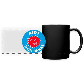 AfD? NEIN DANKE! (3c) - Panorama-Tasse farbig - Schwarz - Vorne