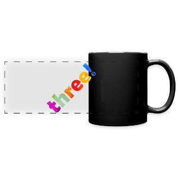 THREE 3 YEARS 3RD BIRTHDAY - Full Colour Panoramic Mug - black - Front