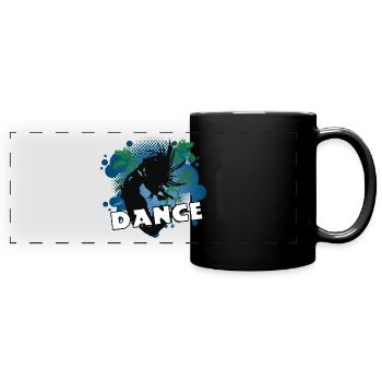 Logo_026_MOKE-D - Mug panoramique uni - noir - Devant