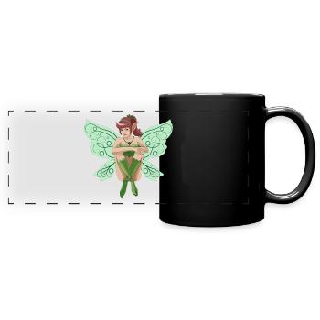 fata - Tazza colorata con vista - nero - Fronte