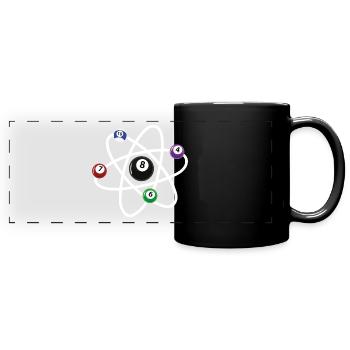 Billiard Pool 8-ball billard kugeln snooker player - Panorama-Tasse farbig - Schwarz - Vorne