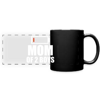 Mom of 2 boys low energy - Full Colour Panoramic Mug - black - Front