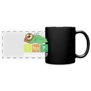 I take a nap regularly, funny nick - Full Colour Panoramic Mug - black - Front