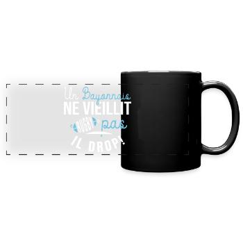 Ruby bayonne anniversaire supporter bayonnais - Mug panoramique uni - noir - Devant
