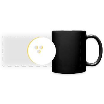 Boule de bowling, Bowling - Mug panoramique uni - noir - Devant