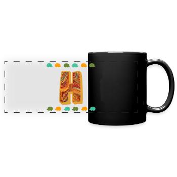 igel e 22 h - Panorama-Tasse farbig - Schwarz - Vorne