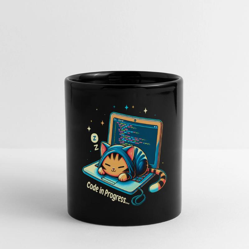 Code in progress.. - Programming Cats Full Colour Panoramic Mug