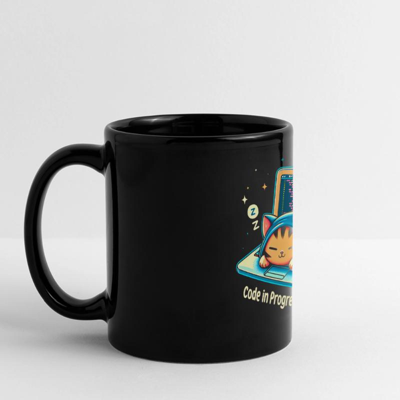 Code in progress.. - Programming Cats Full Colour Panoramic Mug