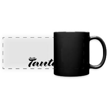 tante 2023 2f 17 - Panorama-Tasse farbig - Schwarz - Vorne