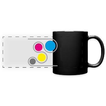 Printer CMYK Graphic - Full Colour Panoramic Mug - black - Front