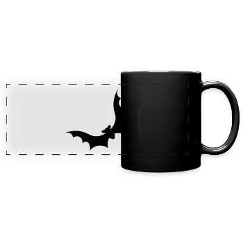 Bat with big wings - Full Colour Panoramic Mug - black - Front