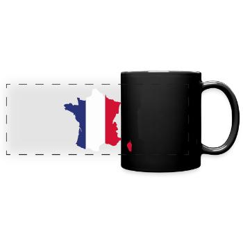 France drapeau - drapeau de la France - Mug panoramique uni - noir - Devant