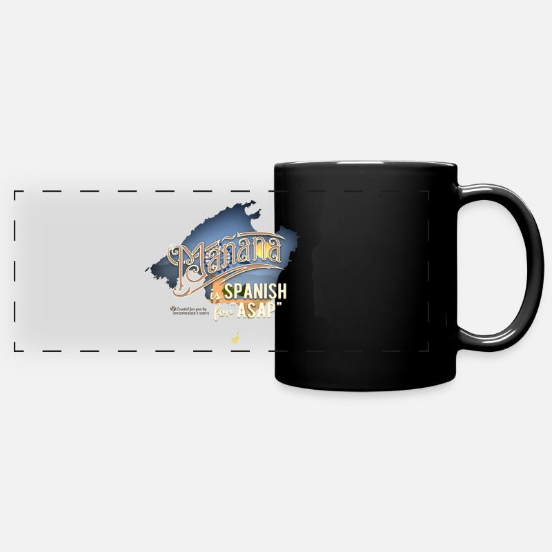 Mañana Dicton T-Shirt Design - Mug panoramique uni - noir