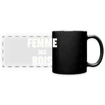 Femme des bois - Mug panoramique uni - noir - Devant