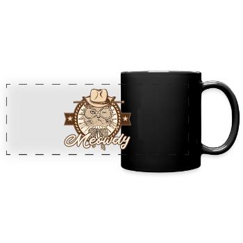 meawdy - Panorama-Tasse farbig - Schwarz - Vorne