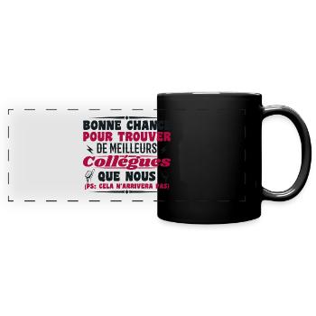 Kollege Kollegen Humor Geschenk Ruhestand - Panorama-Tasse farbig - Schwarz - Vorne