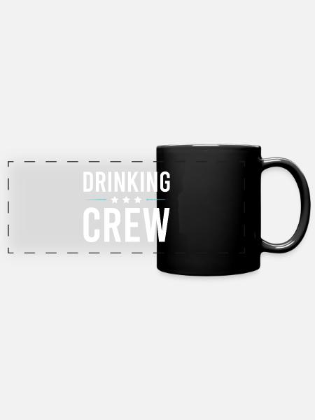 Drinking Crew - Panorama-Tasse farbig - Schwarz