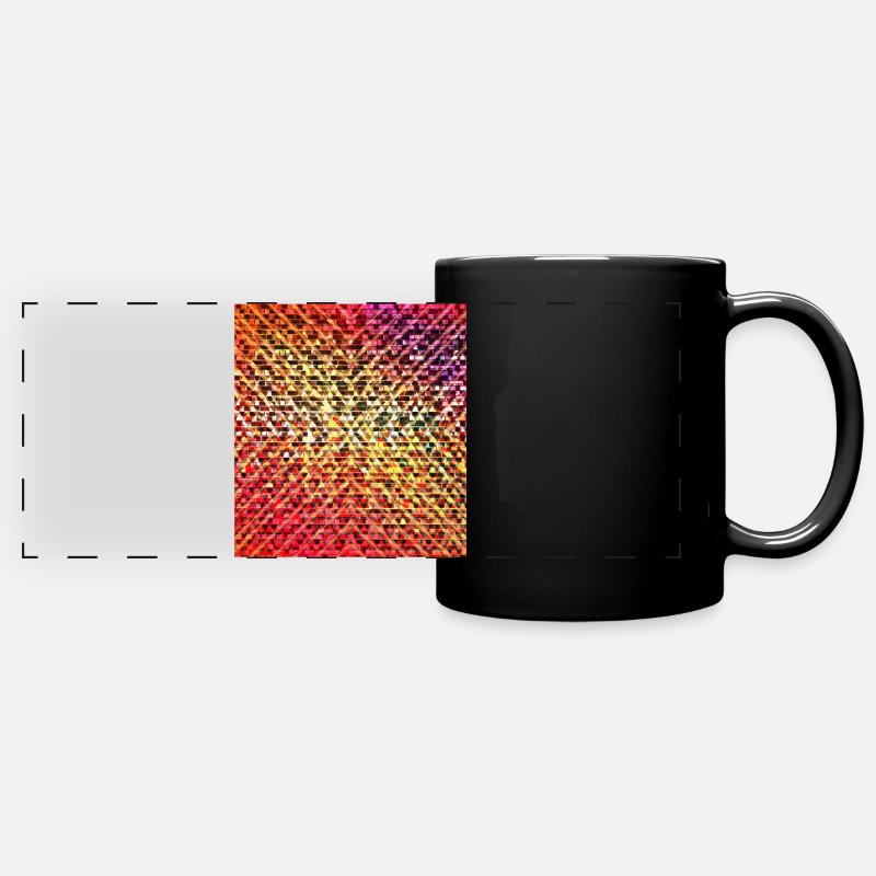 Pattern (Colorful Stripes) 02 - Full Colour Panoramic Mug - black
