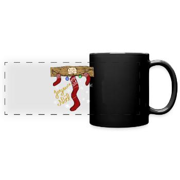 Vergiss meinen Schuh nicht - Panorama-Tasse farbig - Schwarz - Vorne