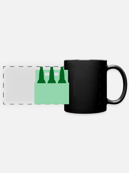 Sixpack - Panorama-Tasse farbig - Schwarz