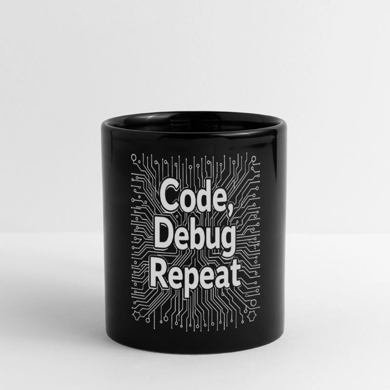 Code Debug Repeat - Software Engineer Panorama-Tasse farbig